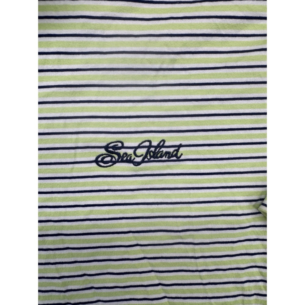 Polo Golf Ralph Lauren Sea‎ Island Green Striped Polo Shirt Cotton Men's Size M - Picture 4 of 8